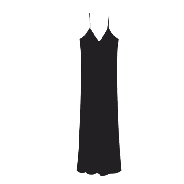 90S SLIP DRESS BLACK