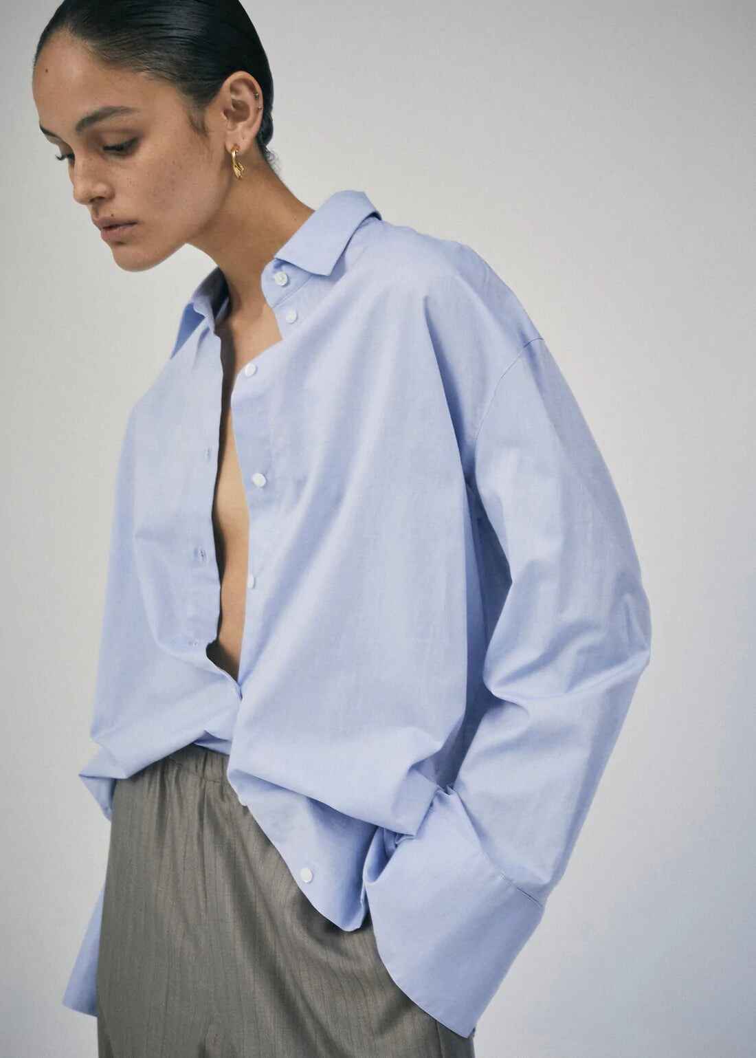 CLASSIC COTTON SHIRT BLUE