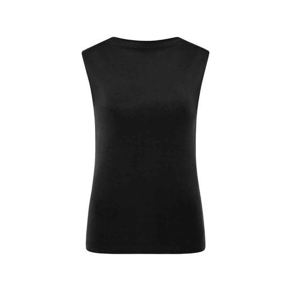 Cupro Jersey Top - Black