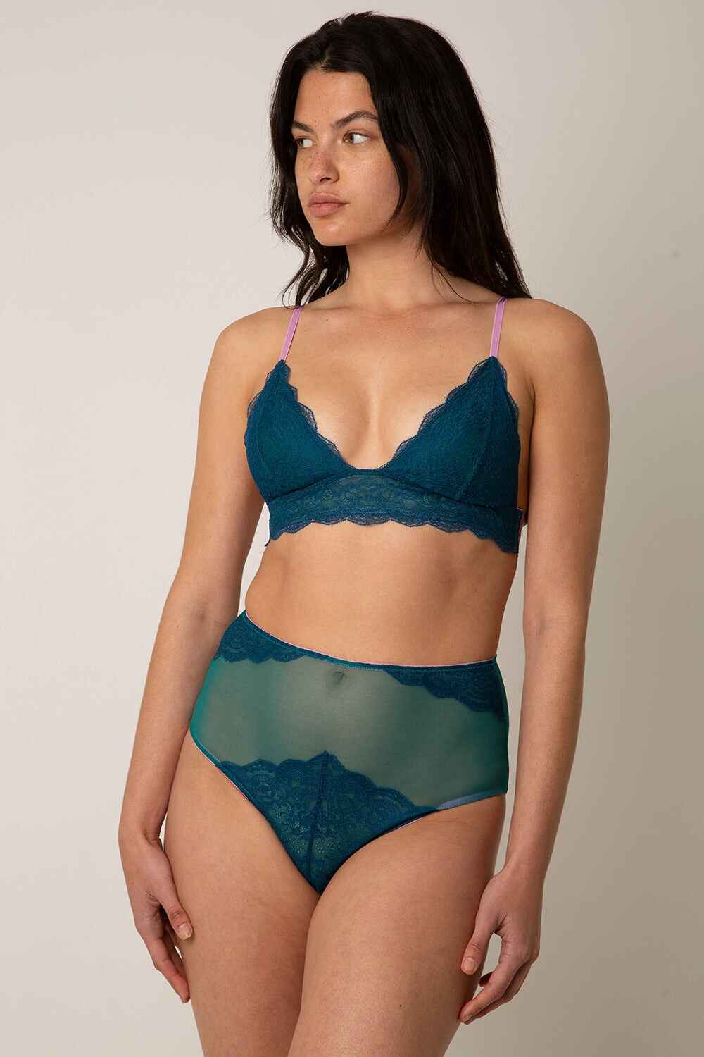 LILA PADDED TRIANGLE BRA