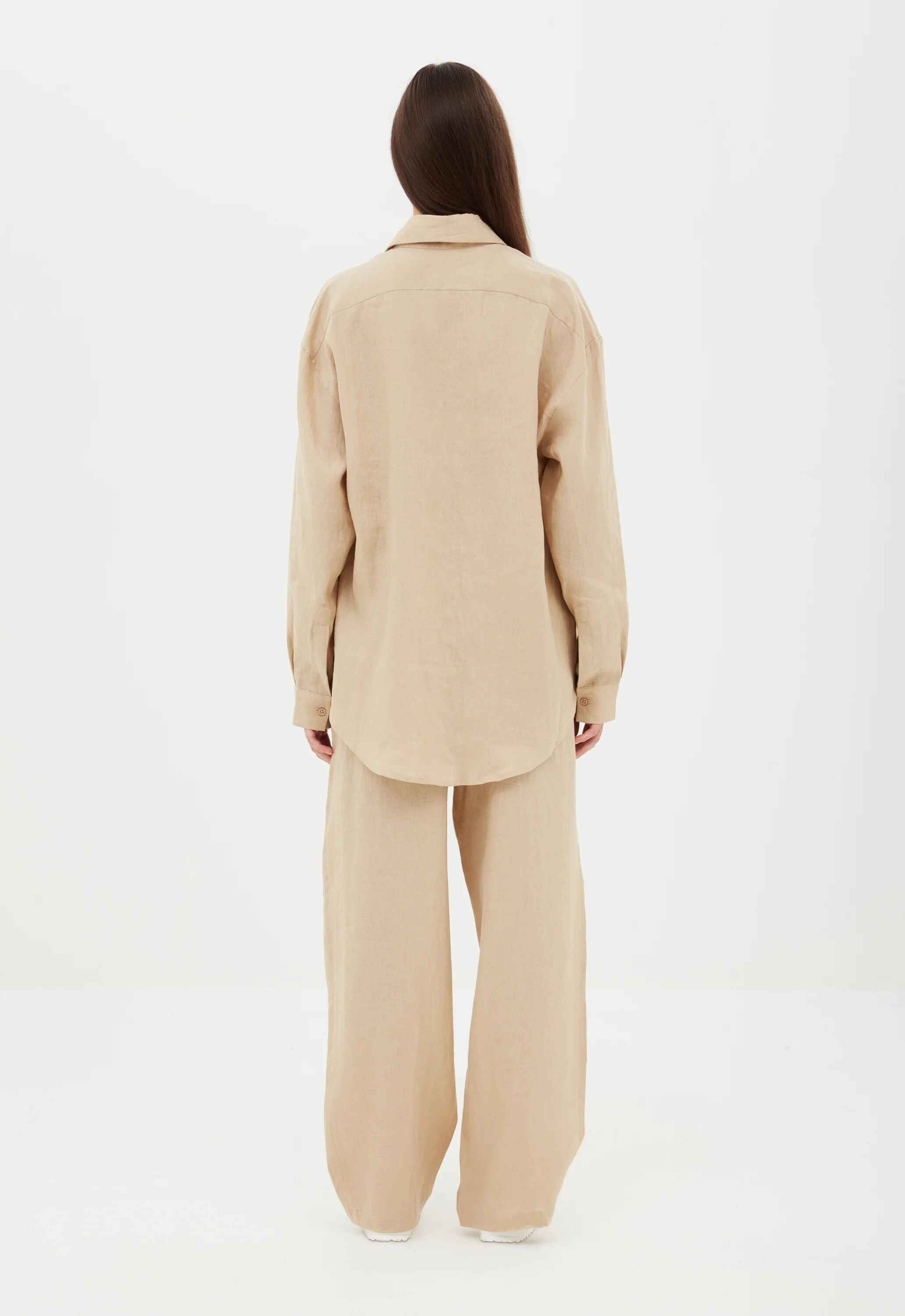 Linen High-Rise Trousers