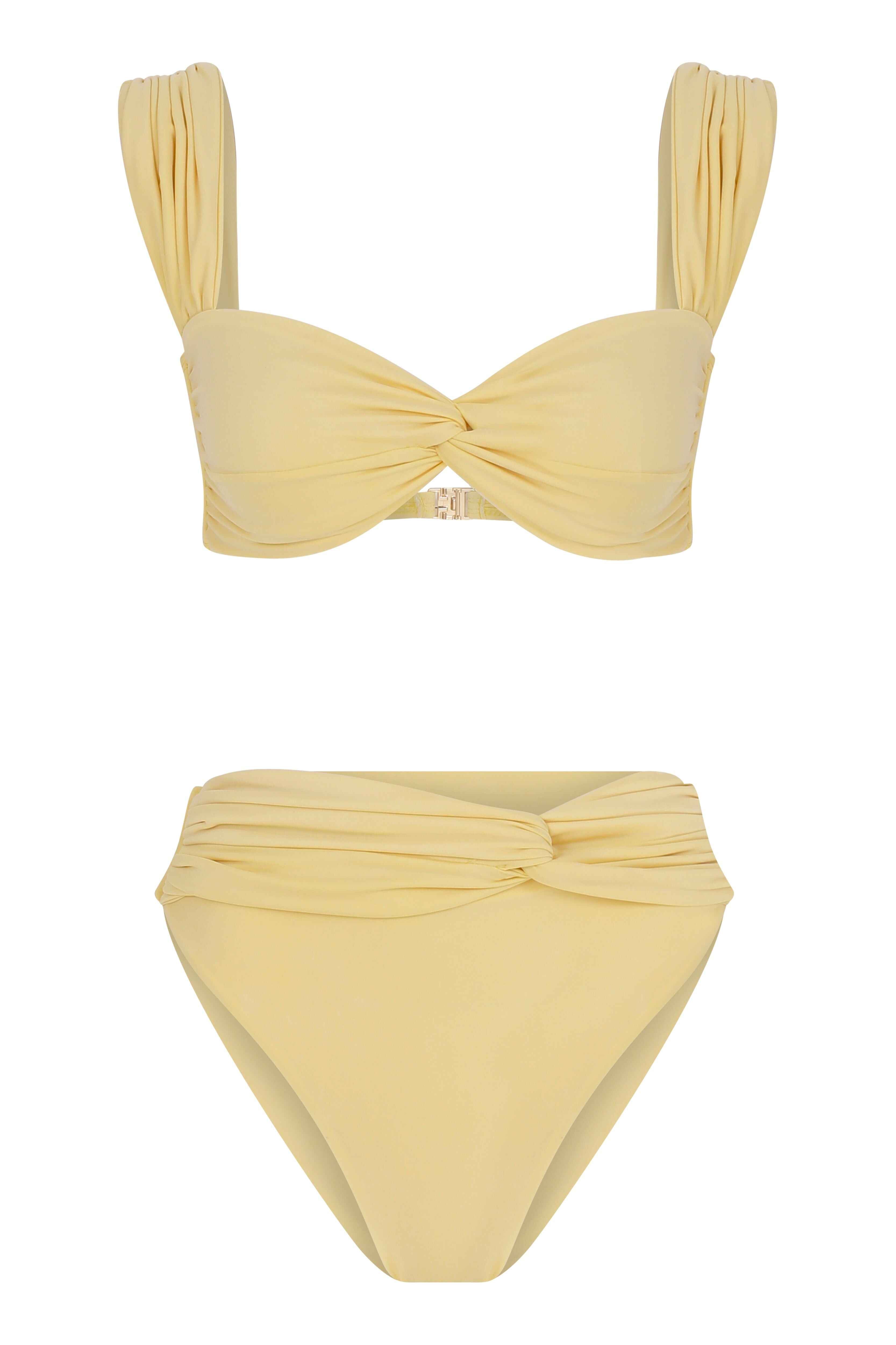 MIRA PLEATED BIKINI BOTTOM