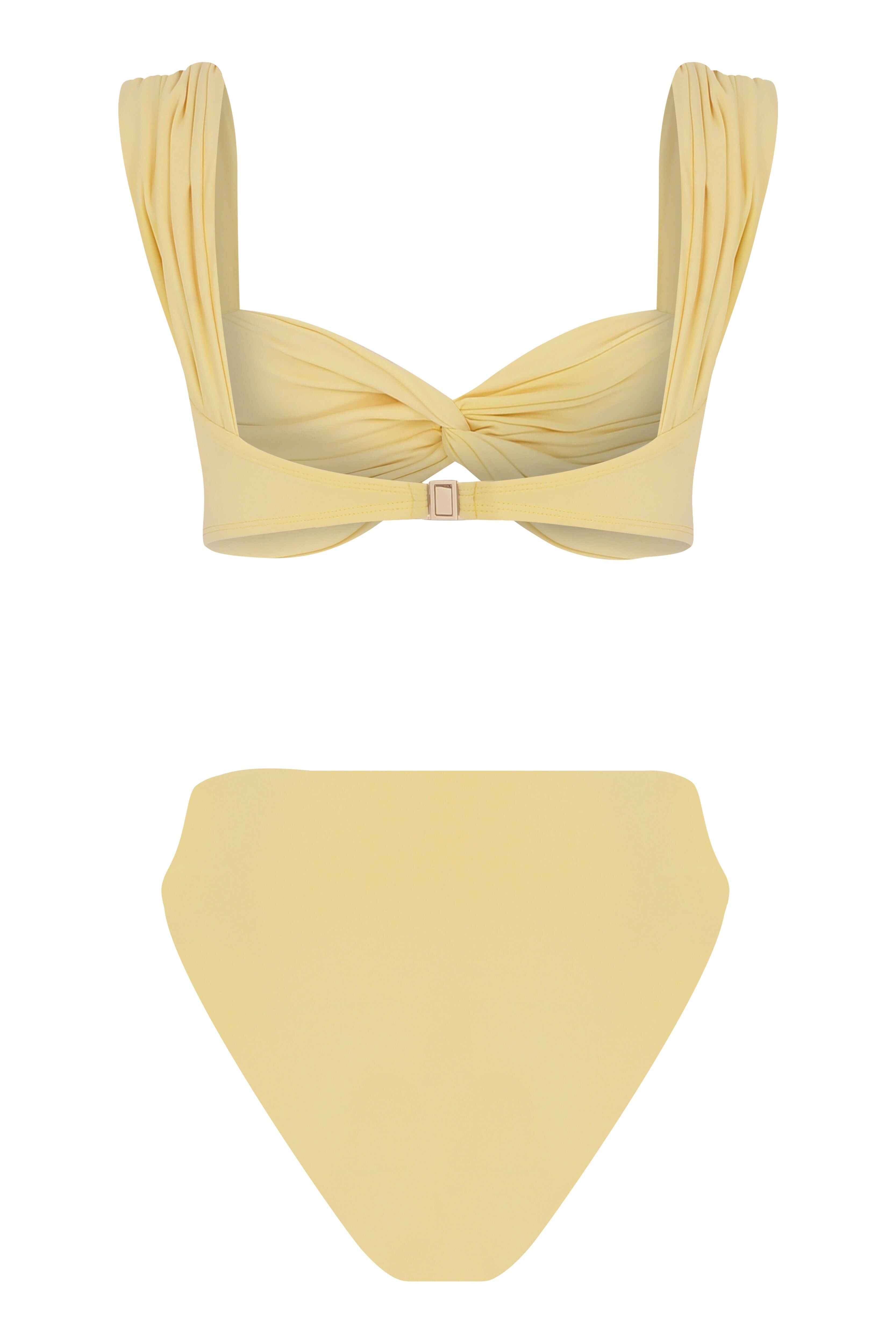 MIRA PLEATED BIKINI BOTTOM