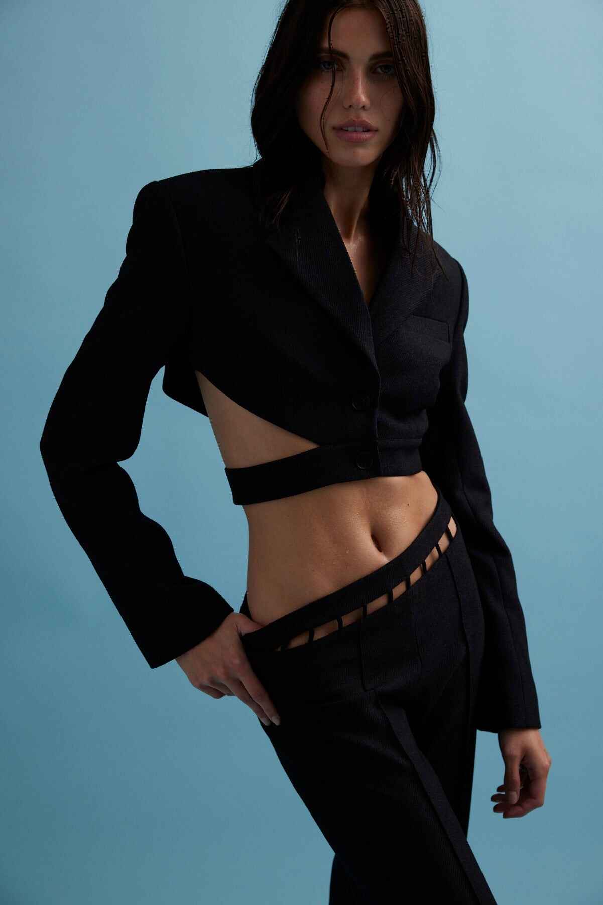 Osmia Cutout Cropped Blazer