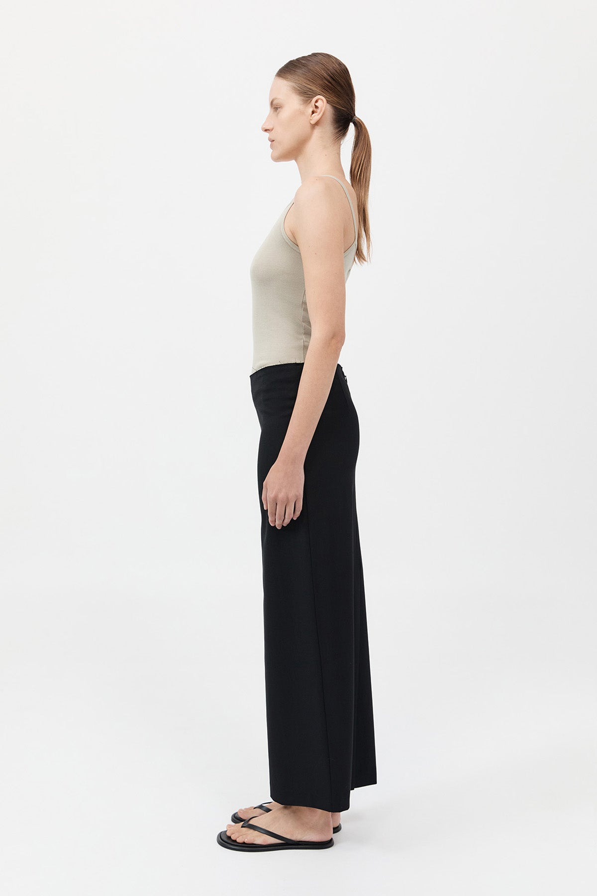 Raw Edge Column Maxi Skirt