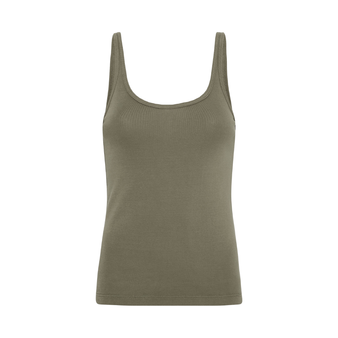 Organic Cotton Slim Scoop Tank -